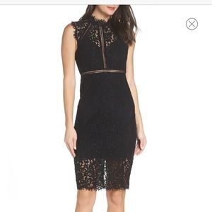 Bardot Size 8 Lace Sheath Dress